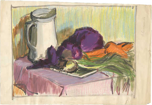 Синельникова Рина Яковлевна. Натюрморт с дымковской игрушкой 